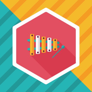 Uzun Gölge, eps10 ksilofon düz simgesi