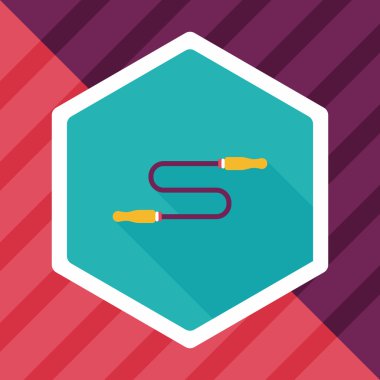 atlama ipi uzun gölge düz simgesiyle