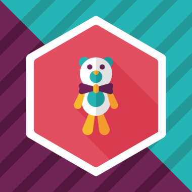 oyuncak ayı uzun gölge, eps10 düz simgesiyle