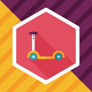 Scooter uzun gölge, eps10 düz simgesiyle