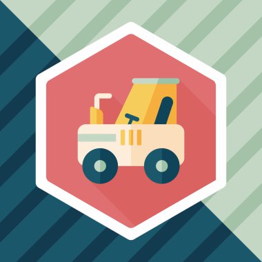 Uzun Gölge, eps10 traktör düz simgesi