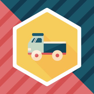 kamyon uzun gölge, eps10 düz simgesi