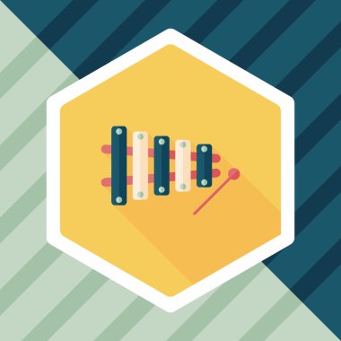 Uzun Gölge, eps10 ksilofon düz simgesi