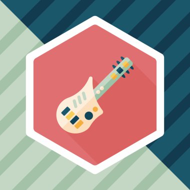 gitar oyuncak uzun gölge, eps10 düz simgesiyle
