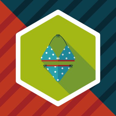 Yüzme uygun uzun gölge, eps10 ile düz simgesi