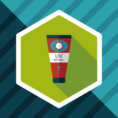 Uzun gölgeli güneş kremi simgesi, eps10