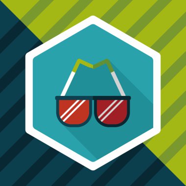 Güneş gözlüğü uzun gölge, eps10 düz simgesiyle
