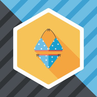 Yüzme uygun uzun gölge, eps10 ile düz simgesi