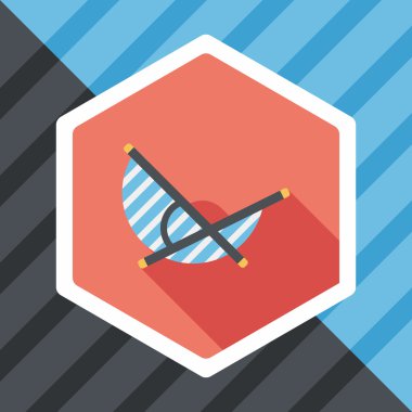 Uzun Gölge, eps10 ile tembel plaj güneş yatak sandalye düz simgesi