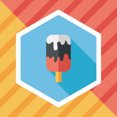 Uzun Gölge, eps10 dondurma düz simgesi