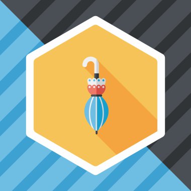 şemsiye uzun gölge, eps10 düz simgesiyle