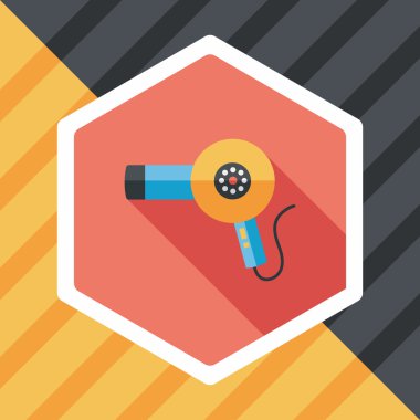 Uzun Gölge, eps10 saç kurutma makinesi düz simgesiyle