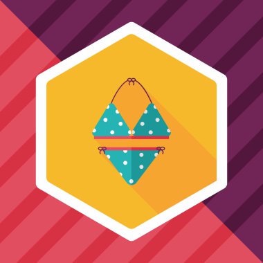 Yüzme uygun uzun gölge, eps10 ile düz simgesi