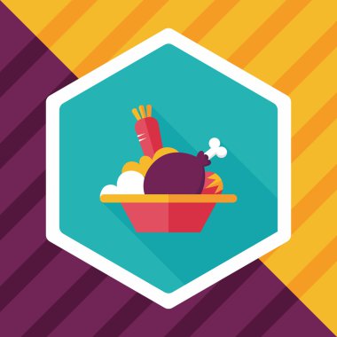 Uzun Gölge, eps10 salata düz simgesiyle