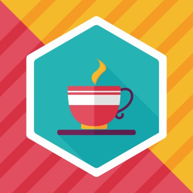 Uzun Gölge, eps10 ile kahve düz simgesi