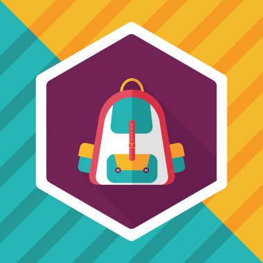 Uzun Gölge, eps10 ile düz kutsal kişilerin resmi sırt çantası