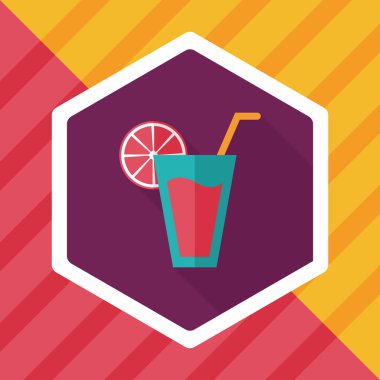 Uzun Gölge, eps10 ile kokteyl düz simgesi