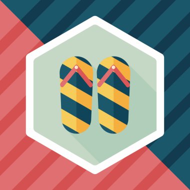 Uzun Gölge, eps10 ile flip flop düz simgesi