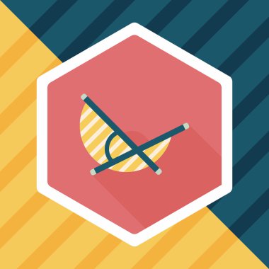 Uzun Gölge, eps10 ile tembel plaj güneş yatak sandalye düz simgesi