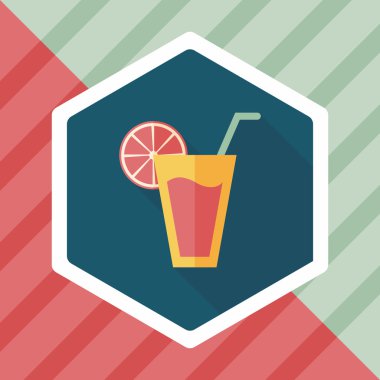 Uzun Gölge, eps10 ile kokteyl düz simgesi