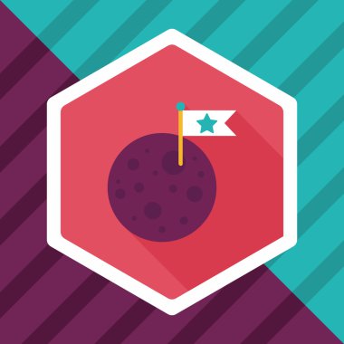 Uzun Gölge, eps10 ile alan ay düz simgesi