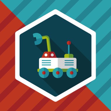 Uzun Gölge, eps10 ile alan Rover düz simgesi