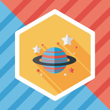 Uzun Gölge, eps10 ile alan gezegen düz simgesi