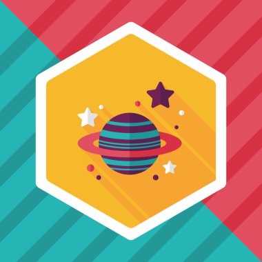 Uzun Gölge, eps10 ile alan gezegen düz simgesi