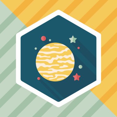 Uzun Gölge, eps10 ile alan gezegen düz simgesi