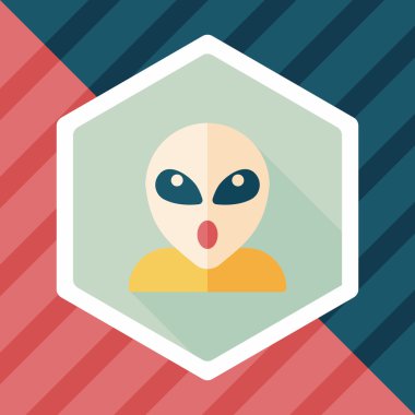 Uzun Gölge, eps10 alanı yabancı düz simgesiyle