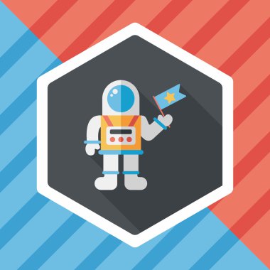 Uzun Gölge, eps10 ile uzay astronot düz simgesi