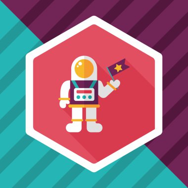 Uzun Gölge, eps10 ile uzay astronot düz simgesi