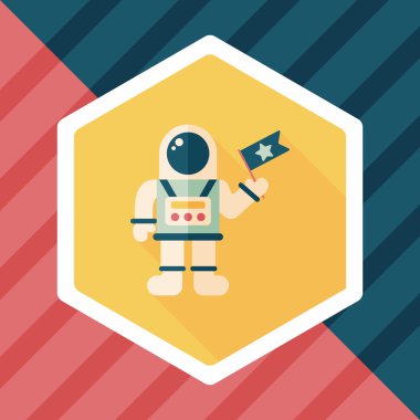 Uzun Gölge, eps10 ile uzay astronot düz simgesi