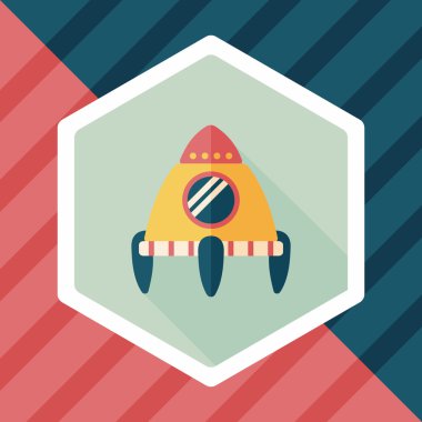 Uzun Gölge, eps10 ile alan roket düz simgesi