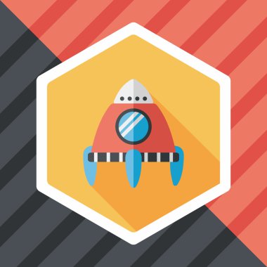 Uzun Gölge, eps10 ile alan roket düz simgesi