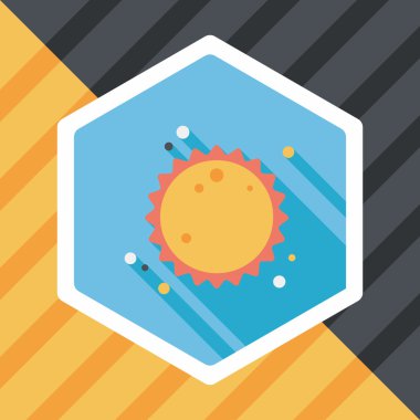 Uzun Gölge, eps10 ile alan güneş düz simgesi