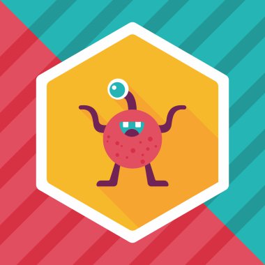 Uzun Gölge, eps10 alanı yabancı düz simgesiyle