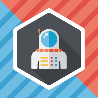 Uzun Gölge, eps10 ile uzay astronot düz simgesi