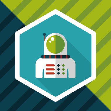 Uzun Gölge, eps10 ile uzay astronot düz simgesi