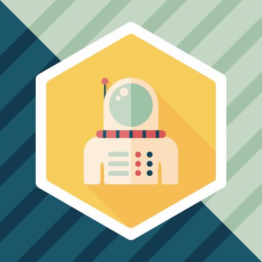 Uzun Gölge, eps10 ile uzay astronot düz simgesi