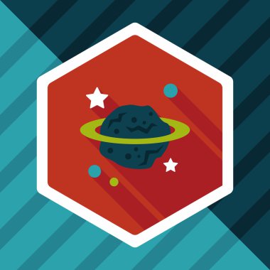 Uzun Gölge, eps10 ile alan gezegen düz simgesi