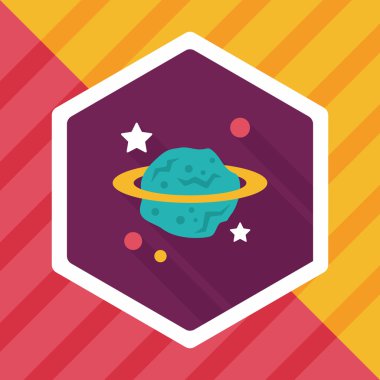 Uzun Gölge, eps10 ile alan gezegen düz simgesi