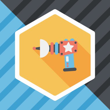 Uzun Gölge, eps10 ile alan silah düz simgesi