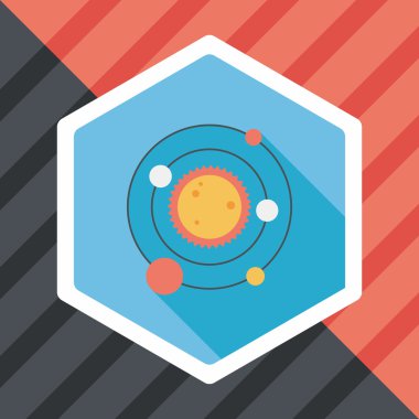 Uzun Gölge, eps10 ile alan gezegen düz simgesi