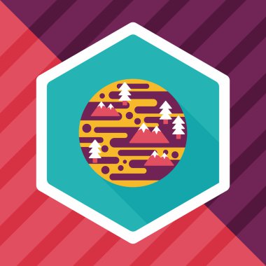 Uzun Gölge, eps10 ile alan gezegen düz simgesi