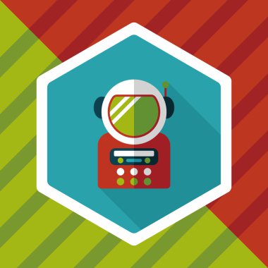 Uzun Gölge, eps10 ile uzay astronot düz simgesi