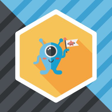 Uzun Gölge, eps10 alanı yabancı düz simgesiyle