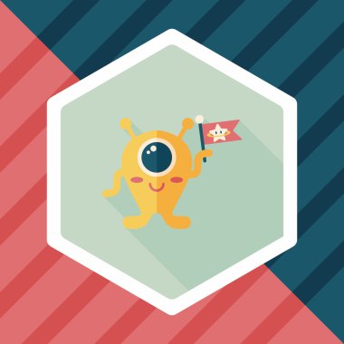 Uzun Gölge, eps10 alanı yabancı düz simgesiyle