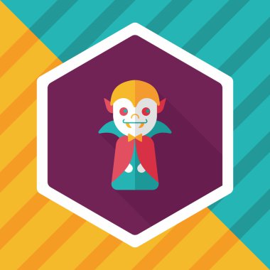 vampir düz simgesi ile uzun gölge, eps10