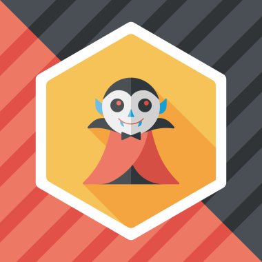 vampir düz simgesi ile uzun gölge, eps10